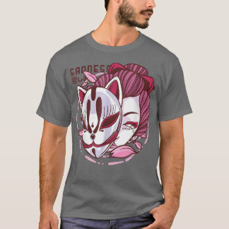 T-shirt Kitsune, les Neuf Japonais Quitter Pour Masque Tra