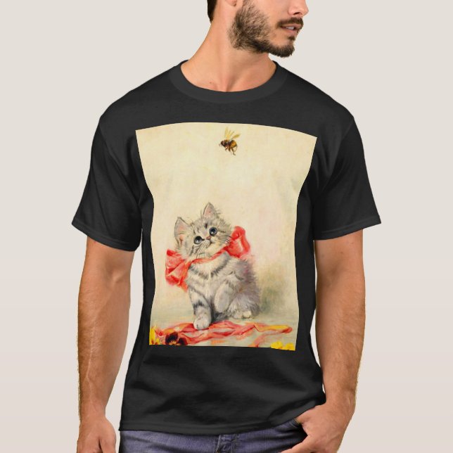 T-shirt Kitten avec ruban rouge (Devant)