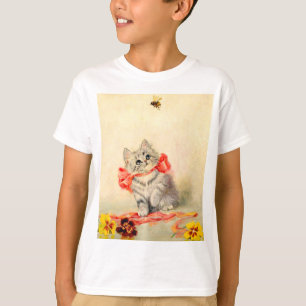T-shirt Kitten avec ruban rouge