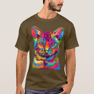 T-shirt Kitten Colorful Art for Cat Lovers, Best Cat Dad, 