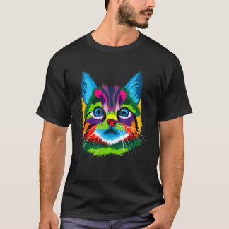 T-shirt Kitten Colorful Costume For Cat  Cat Dad Cat Mom