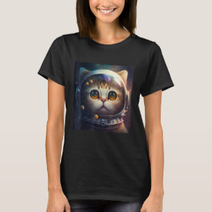 T-shirt Kitten Cosmétique Espace Extérieur Chat Astronaut 