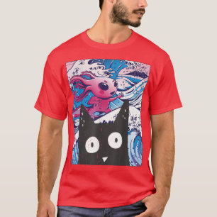 T-shirt Kitten Neko Synthwave Japon 80s Manga Harajuku Ota