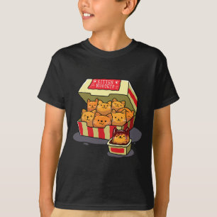 T-shirt Kitten Nuggets Alimentation Pun Amoureux des chats