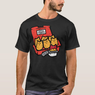T-shirt Kitten Nuggets Cute Restauration Rapide Nourriture