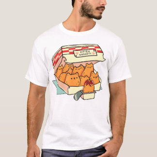 T-shirt Kitten Nuggets Fast Food Chat