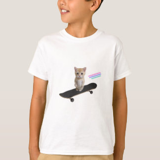 T-shirt Kitten Skateboard