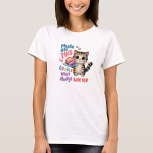 T-shirt Kitten Utilisez Votre Cerveau