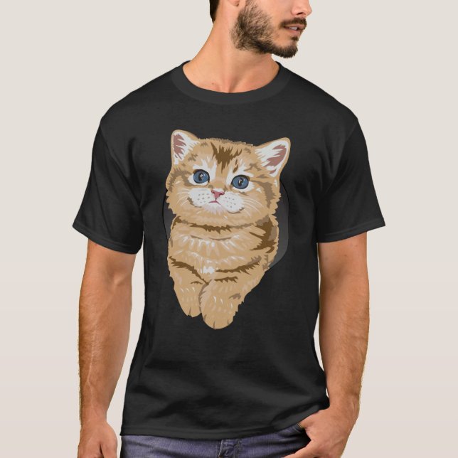 T-shirt Kitty Cat Blue Eyes Cats (Devant)
