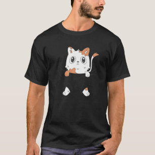 T-shirt Kitty Chat dans une chemise de poche Drôle Chat Ki
