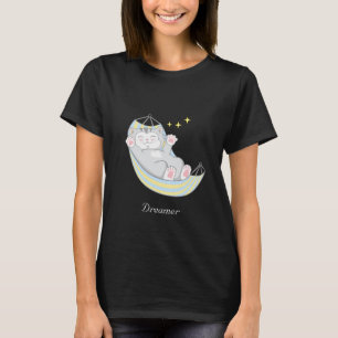 T-shirt Kitty Chat Rêveuse Mignonne dans Hamac
