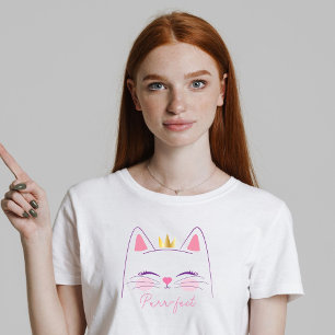 T-shirt Kitty Chat rose et or fête d'anniversaire