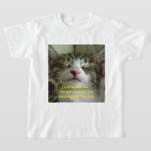 T-shirt kitty endormi