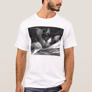 T-shirt Kitty. fatigué