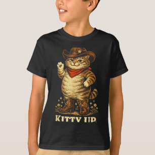 T-shirt Kitty Up Musique Country Western Vintage Drôle