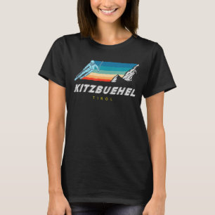 T-shirt Kitzbühel Tirol - Autriche Retro 80s Ski Holiday G