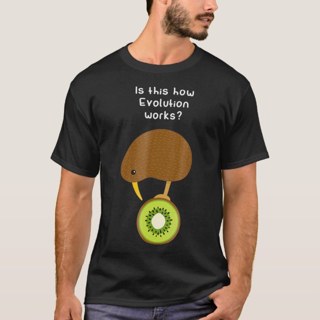 T-shirt Kiwi Bird Evolution Funny Kiwi Fruit Pun cadeau (Devant)