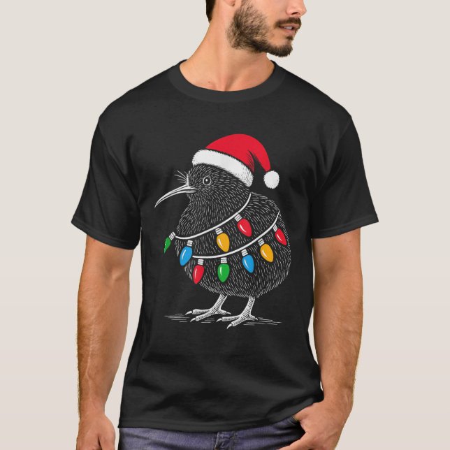 T-shirt Kiwi Bird New Zealand Holiday Christmas  (Devant)
