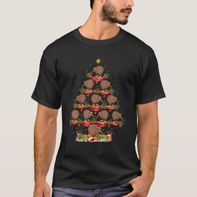 T-shirt Kiwi Bird Xmas Tree Lighting Kiwi Christmas Tree (Devant)