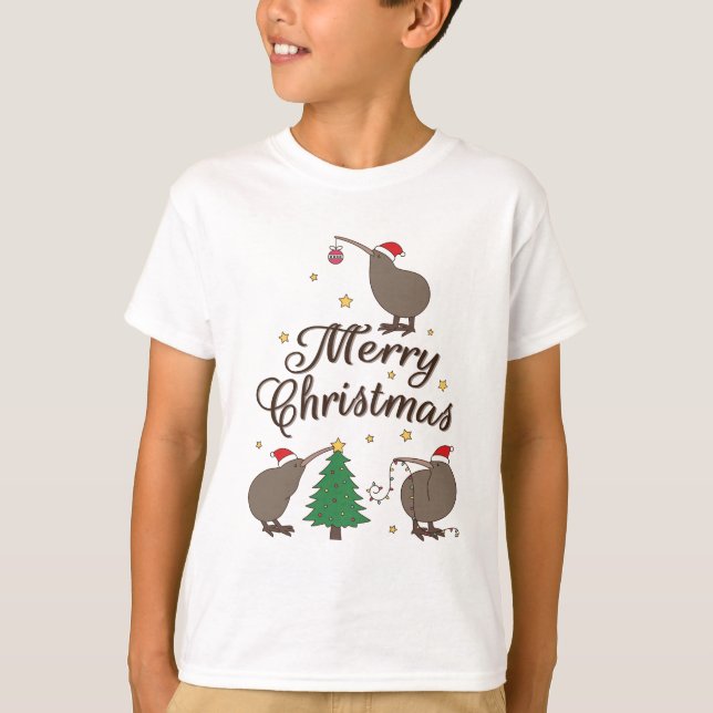 T-shirt Kiwi de Noël (Devant)