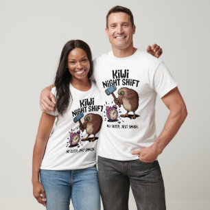 T-shirt Kiwi Night Shift - Pas De Sommeil, Simplement Smas