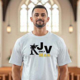 T-shirt KJV Only Man - Crowned Lion
