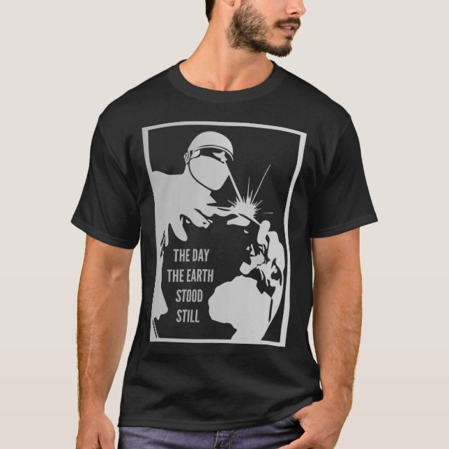 T-shirt Klaatu Barada Nikto Robot Gort SiFi (Devant)