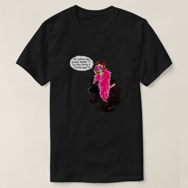 T-shirt Klaus Hargreeves TOUS LES VÊTEMENTS SONT GENRE NEU (Design devant)
