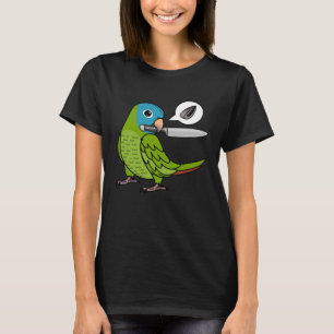 T-shirt Knife Parrot veut des graines I Blue couronné Conu