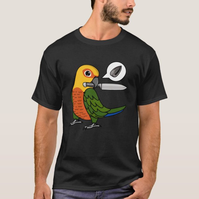 T-shirt Knife Parrot veut des graines I Jenday Conure (Devant)