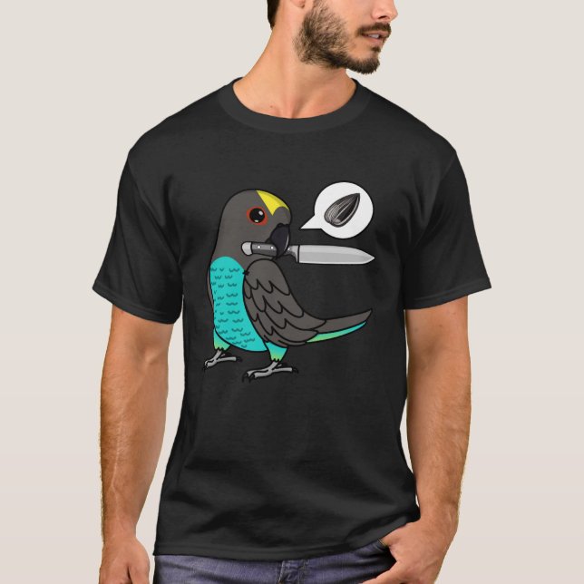 T-shirt Knife Parrot veut des graines I Meyers Parrot (Devant)