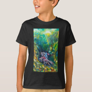 T-SHIRT KNIGHT LANCELOT, CHEVAL EN FORÊT VERTE
