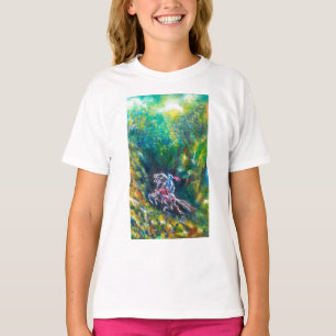 T-SHIRT KNIGHT LANCELOT, CHEVAL EN FORÊT VERTE