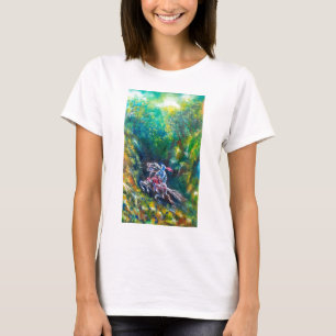 T-SHIRT KNIGHT LANCELOT, CHEVAL EN FORÊT VERTE