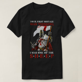 T-shirt Knight Templar Votre Première Erreur Était De Pens