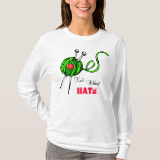 T-shirt Knit, sans, haine