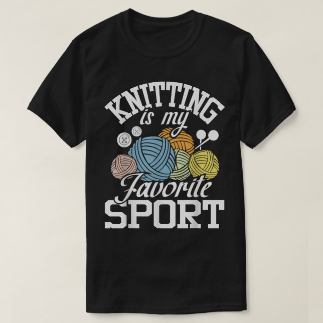 T-shirt Knit se passe drôle Tricot chemise Knitters Fierté (Design devant)