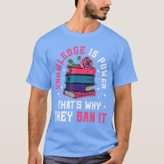 T-shirt Knowledge Is Power Book Club Librarian Read Banned