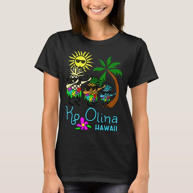 T-shirt Ko Olina Dabbing Pineapple Oahu Hawaii Beach (Devant)