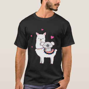 T-shirt Koala à cheval Lama Meilleurs amis Alpaga Amour de