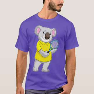 T-shirt Koala à Tennis avec raquette de tennis