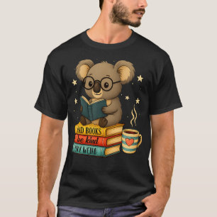 T-shirt Koala amateur de livres lisant une bibliothèque de
