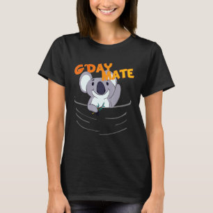 T-shirt Koala Avec Eucalypthus Dans Le Sac Souhaite Gday M