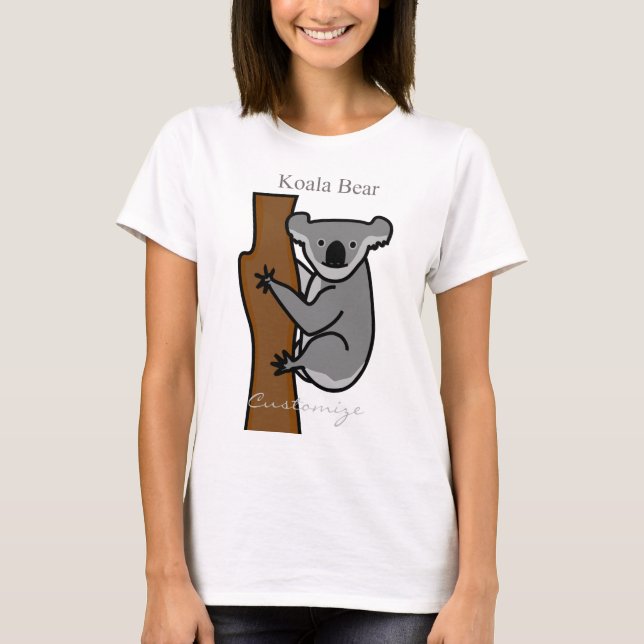 T-shirt Koala Bear Escalade Tree Thunder_Cove (Devant)
