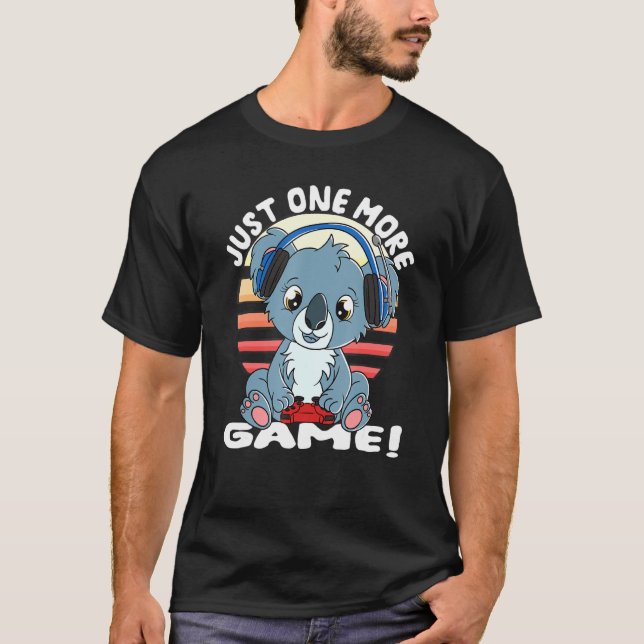 T-shirt Koala Bear Gamer Casque Jeu Koala Juste Un Matin (Devant)