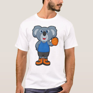 T-shirt Koala comme joueur de basket-ball avec basket-ball
