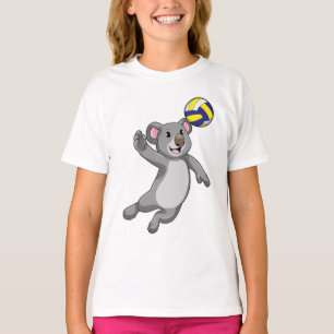 T-shirt Koala comme joueur de volleyball avec volleyball