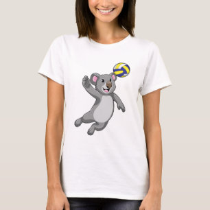 T-shirt Koala comme joueur de volleyball avec volleyball