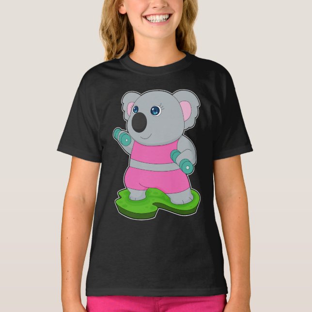 T-shirt Koala Fitness Dumbbell (Devant)