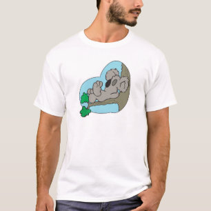 T-shirt koala mignon dormir sur la branche de l'arbre